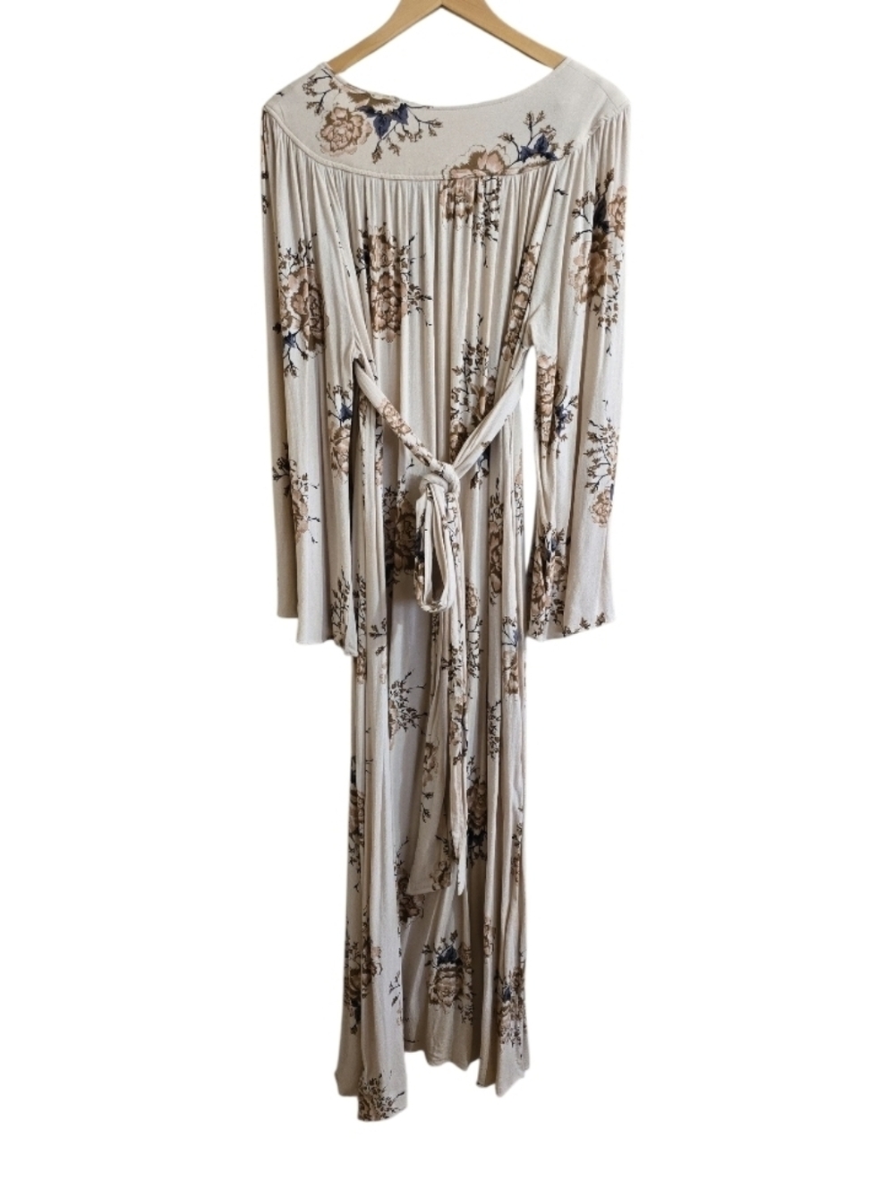 Free People Wild Laurel Boho Floral Bell Sleeve Empire Waist Maxi Dress. Large - Picture 6 of 8